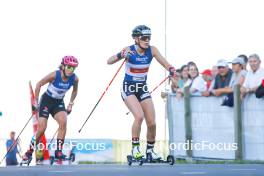 02.09.2023, Villach, Austria (AUT): Nathalie Armbruster (GER), Ida Marie Hagen (NOR), (l-r)  - FIS Nordic Combined Summer Grand Prix men and women, compact sprint HS98/5km women, Villach (AUT). www.nordicfocus.com. © Volk/NordicFocus. Every downloaded picture is fee-liable.