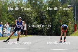 03.09.2023, Villach, Austria (AUT): Ilkka Herola (FIN), Stefan Rettenegger (AUT), (l-r)  - FIS Nordic Combined Summer Grand Prix men and women, individual gundersen HS98/10km men, Villach (AUT). www.nordicfocus.com. © Volk/NordicFocus. Every downloaded picture is fee-liable.