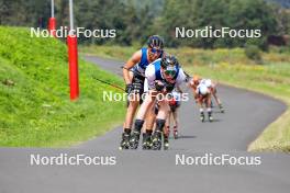 03.09.2023, Villach, Austria (AUT): Laurent Muhlethaler (FRA), Jens Luraas Oftebro (NOR), (l-r)  - FIS Nordic Combined Summer Grand Prix men and women, individual gundersen HS98/10km men, Villach (AUT). www.nordicfocus.com. © Volk/NordicFocus. Every downloaded picture is fee-liable.