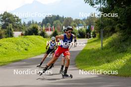 03.09.2023, Villach, Austria (AUT): Fabio Obermeyr (AUT) - FIS Nordic Combined Summer Grand Prix men and women, individual gundersen HS98/10km men, Villach (AUT). www.nordicfocus.com. © Volk/NordicFocus. Every downloaded picture is fee-liable.