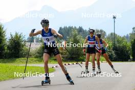 03.09.2023, Villach, Austria (AUT): Lena Brocard (FRA), Ida Marie Hagen (NOR), (l-r)  - FIS Nordic Combined Summer Grand Prix men and women, individual gundersen HS98/5km women, Villach (AUT). www.nordicfocus.com. © Volk/NordicFocus. Every downloaded picture is fee-liable.