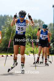 03.09.2023, Villach, Austria (AUT): Marie Naehring (GER), Alexa Brabec (USA), (l-r)  - FIS Nordic Combined Summer Grand Prix men and women, individual gundersen HS98/5km women, Villach (AUT). www.nordicfocus.com. © Volk/NordicFocus. Every downloaded picture is fee-liable.