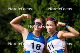 03.09.2023, Villach, Austria (AUT): Annika Malacinski (USA), Daniela Dejori (ITA), (l-r)  - FIS Nordic Combined Summer Grand Prix men and women, individual gundersen HS98/5km women, Villach (AUT). www.nordicfocus.com. © Volk/NordicFocus. Every downloaded picture is fee-liable.