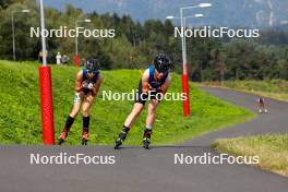 03.09.2023, Villach, Austria (AUT): Silva Verbic (SLO), Joanna Kil (POL), (l-r)  - FIS Nordic Combined Summer Grand Prix men and women, individual gundersen HS98/5km women, Villach (AUT). www.nordicfocus.com. © Volk/NordicFocus. Every downloaded picture is fee-liable.
