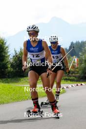 03.09.2023, Villach, Austria (AUT): Teja Pavec (SLO), Magdalena Burger (GER), (l-r)  - FIS Nordic Combined Summer Grand Prix men and women, individual gundersen HS98/5km women, Villach (AUT). www.nordicfocus.com. © Volk/NordicFocus. Every downloaded picture is fee-liable.