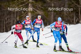 25.02.2023, Planica, Slovenia (SLO): Sora Yachi (JPN), Eero Hirvonen (FIN), Samuel Costa (ITA), (l-r)  - FIS nordic world ski championships nordic combined men, individual gundersen HS100/10km, Planica (SLO). www.nordicfocus.com. © Thibaut/NordicFocus. Every downloaded picture is fee-liable.