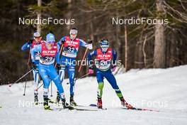 25.02.2023, Planica, Slovenia (SLO): Samuel Costa (ITA), Eero Hirvonen (FIN), Matic Garbajs (SLO), (l-r)  - FIS nordic world ski championships nordic combined men, individual gundersen HS100/10km, Planica (SLO). www.nordicfocus.com. © Thibaut/NordicFocus. Every downloaded picture is fee-liable.