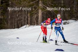 25.02.2023, Planica, Slovenia (SLO): Jiri Konvalinka (CZE), Arttu Maekiaho (FIN), (l-r)  - FIS nordic world ski championships nordic combined men, individual gundersen HS100/10km, Planica (SLO). www.nordicfocus.com. © Thibaut/NordicFocus. Every downloaded picture is fee-liable.