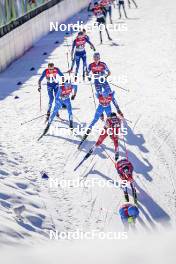 04.03.2023, Planica, Slovenia (SLO): Benjamin Loomis (USA), Waltteri Karhumaa (FIN), Aaron Kostner (ITA), Iacopo Bortolas (ITA), (l-r)  - FIS nordic world ski championships nordic combined men, individual HS138/10km, Planica (SLO). www.nordicfocus.com. © Thibaut/NordicFocus. Every downloaded picture is fee-liable.