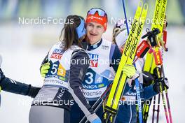 26.02.2023, Planica, Slovenia (SLO): Veronica Gianmoena (ITA), Julian Schmid (GER), (l-r)  - FIS nordic world ski championships nordic combined men, mixed team HS100/4x5km, Planica (SLO). www.nordicfocus.com. © Thibaut/NordicFocus. Every downloaded picture is fee-liable.