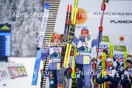 26.02.2023, Planica, Slovenia (SLO): Nathalie Armbruster (GER), Jenny Nowak (GER), (l-r)  - FIS nordic world ski championships nordic combined men, mixed team HS100/4x5km, Planica (SLO). www.nordicfocus.com. © Thibaut/NordicFocus. Every downloaded picture is fee-liable.