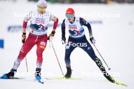 01.03.2023, Planica, Slovenia (SLO): Martin Fritz (AUT), Eric Frenzel (GER), (l-r)  - FIS nordic world ski championships nordic combined men, team HS138/4x5km, Planica (SLO). www.nordicfocus.com. © Thibaut/NordicFocus. Every downloaded picture is fee-liable.