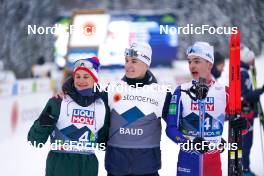 01.03.2023, Planica, Slovenia (SLO): Antoine Gerard (FRA), Matteo Baud (FRA), Marco Heinis (FRA), (l-r)  - FIS nordic world ski championships nordic combined men, team HS138/4x5km, Planica (SLO). www.nordicfocus.com. © Thibaut/NordicFocus. Every downloaded picture is fee-liable.