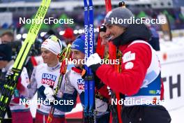 01.03.2023, Planica, Slovenia (SLO): Stefan Rettenegger (AUT), Martin Fritz (AUT), Lukas Greiderer (AUT), (l-r)  - FIS nordic world ski championships nordic combined men, team HS138/4x5km, Planica (SLO). www.nordicfocus.com. © Thibaut/NordicFocus. Every downloaded picture is fee-liable.