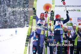 01.03.2023, Planica, Slovenia (SLO): Johannes Rydzek (GER), Eric Frenzel (GER), (l-r)  - FIS nordic world ski championships nordic combined men, team HS138/4x5km, Planica (SLO). www.nordicfocus.com. © Thibaut/NordicFocus. Every downloaded picture is fee-liable.