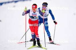 01.03.2023, Planica, Slovenia (SLO): Jiri Konvalinka (CZE), Niklas Malacinski (USA), (l-r)  - FIS nordic world ski championships nordic combined men, team HS138/4x5km, Planica (SLO). www.nordicfocus.com. © Thibaut/NordicFocus. Every downloaded picture is fee-liable.