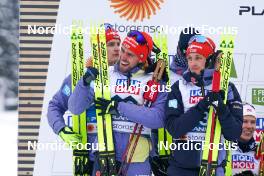 01.03.2023, Planica, Slovenia (SLO): Johannes Rydzek (GER), Julian Schmid (GER), Vinzenz Geiger (GER), Eric Frenzel (GER), (l-r)  - FIS nordic world ski championships nordic combined men, team HS138/4x5km, Planica (SLO). www.nordicfocus.com. © Thibaut/NordicFocus. Every downloaded picture is fee-liable.