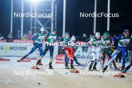 24.11.2023, Ruka, Finland (FIN): Sora Yachi (JPN), Jan Vytrval (CZE), Wendelin Thannheimer (GER), (l-r)  - FIS world cup nordic combined men, compact HS142/7.5km, Ruka (FIN). www.nordicfocus.com. © Thibaut/NordicFocus. Every downloaded picture is fee-liable.
