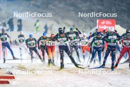 24.11.2023, Ruka, Finland (FIN): Samuel Costa (ITA), Antoine Gerard (FRA), (l-r)  - FIS world cup nordic combined men, compact HS142/7.5km, Ruka (FIN). www.nordicfocus.com. © Thibaut/NordicFocus. Every downloaded picture is fee-liable.