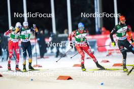 24.11.2023, Ruka, Finland (FIN): Akito Watabe (JPN), Thomas Rettenegger (AUT), (l-r)  - FIS world cup nordic combined men, compact HS142/7.5km, Ruka (FIN). www.nordicfocus.com. © Thibaut/NordicFocus. Every downloaded picture is fee-liable.