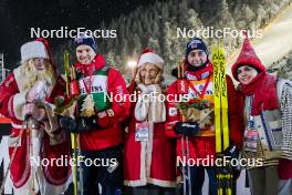25.11.2023, Ruka, Finland (FIN): Joergen Graabak (NOR), Jarl Magnus Riiber (NOR), (l-r)  - FIS world cup nordic combined men, individual gundersen HS142/10km, Ruka (FIN). www.nordicfocus.com. © Thibaut/NordicFocus. Every downloaded picture is fee-liable.