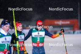 25.11.2023, Ruka, Finland (FIN): Julian Schmid (GER), Terence Weber (GER), (l-r)  - FIS world cup nordic combined men, individual gundersen HS142/10km, Ruka (FIN). www.nordicfocus.com. © Thibaut/NordicFocus. Every downloaded picture is fee-liable.