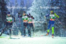 25.11.2023, Ruka, Finland (FIN): Domenico Mariotti (ITA), Gasper Brecl (SLO), (l-r)  - FIS world cup nordic combined men, individual gundersen HS142/10km, Ruka (FIN). www.nordicfocus.com. © Thibaut/NordicFocus. Every downloaded picture is fee-liable.