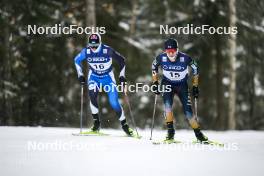 03.12.2023, Lillehammer, Norway (NOR): Kristjan Ilves (EST), Sora Yachi (JPN), (l-r)  - FIS world cup nordic combined men, individual gundersen HS138/10km, Lillehammer (NOR). www.nordicfocus.com. © Thibaut/NordicFocus. Every downloaded picture is fee-liable.