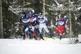 03.12.2023, Lillehammer, Norway (NOR): Fabian Riessle (GER), Laurent Muhlethaler (FRA), (l-r)  - FIS world cup nordic combined men, individual gundersen HS138/10km, Lillehammer (NOR). www.nordicfocus.com. © Thibaut/NordicFocus. Every downloaded picture is fee-liable.