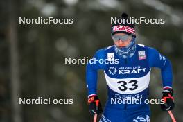 03.12.2023, Lillehammer, Norway (NOR): Niklas Malacinski (USA) - FIS world cup nordic combined men, individual gundersen HS138/10km, Lillehammer (NOR). www.nordicfocus.com. © Thibaut/NordicFocus. Every downloaded picture is fee-liable.
