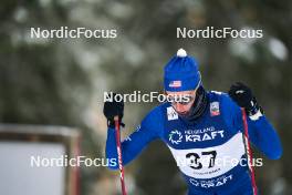 03.12.2023, Lillehammer, Norway (NOR): Stephen Schumann (USA) - FIS world cup nordic combined men, individual gundersen HS138/10km, Lillehammer (NOR). www.nordicfocus.com. © Thibaut/NordicFocus. Every downloaded picture is fee-liable.