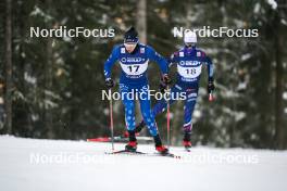 03.12.2023, Lillehammer, Norway (NOR): Benjamin Loomis (USA), Marco Heinis (FRA), (l-r)  - FIS world cup nordic combined men, individual gundersen HS138/10km, Lillehammer (NOR). www.nordicfocus.com. © Thibaut/NordicFocus. Every downloaded picture is fee-liable.