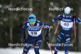 03.12.2023, Lillehammer, Norway (NOR): Aaron Kostner (ITA) - FIS world cup nordic combined men, individual gundersen HS138/10km, Lillehammer (NOR). www.nordicfocus.com. © Thibaut/NordicFocus. Every downloaded picture is fee-liable.