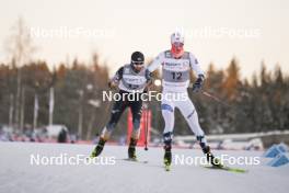 02.12.2023, Lillehammer, Norway (NOR): Yoshito Watabe (JPN), Kasper Moen Flatla (NOR), (l-r)  - FIS world cup nordic combined men, individual gundersen HS98/10km, Lillehammer (NOR). www.nordicfocus.com. © Authamayou/NordicFocus. Every downloaded picture is fee-liable.