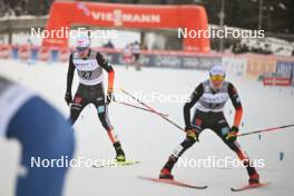 02.12.2023, Lillehammer, Norway (NOR): Vinzenz Geiger (GER), Manuel Faisst (GER), (l-r)  - FIS world cup nordic combined men, individual gundersen HS98/10km, Lillehammer (NOR). www.nordicfocus.com. © Authamayou/NordicFocus. Every downloaded picture is fee-liable.