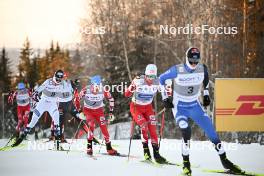 02.12.2023, Lillehammer, Norway (NOR): Joergen Graabak (NOR), Stefan Rettenegger (AUT), Johannes Lamparter (AUT), (l-r)  - FIS world cup nordic combined men, individual gundersen HS98/10km, Lillehammer (NOR). www.nordicfocus.com. © Authamayou/NordicFocus. Every downloaded picture is fee-liable.