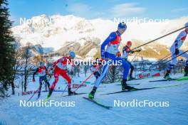 16.12.2023, Ramsau, Austria (AUT): Lukas Greiderer (AUT), Eero Hirvonen (FIN), (l-r)  - FIS world cup nordic combined men, compact HS98/7.5km, Ramsau (AUT). www.nordicfocus.com. © Volk/NordicFocus. Every downloaded picture is fee-liable.