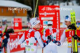 16.12.2023, Ramsau, Austria (AUT): Kasper Moen Flatla (NOR), Jarl Magnus Riiber (NOR), (l-r)  - FIS world cup nordic combined men, compact HS98/7.5km, Ramsau (AUT). www.nordicfocus.com. © Volk/NordicFocus. Every downloaded picture is fee-liable.