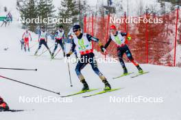 15.12.2023, Ramsau, Austria (AUT): Yoshito Watabe (JPN), Tristan Sommerfeldt (GER), (l-r) - FIS world cup nordic combined men, mass HS98/10km, Ramsau (AUT). www.nordicfocus.com. © Volk/NordicFocus. Every downloaded picture is fee-liable.