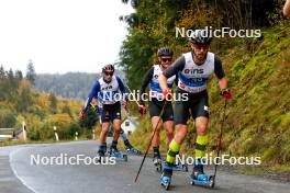 14.10.2023, Klingenthal, Germany (GER): Lucas Mach (GER), Nick Siegemund (GER), (l-r)  - German Championships Nordic Combined men and women, individual gundersen HS140/10km men, Klingenthal (GER). www.nordicfocus.com. © Volk/NordicFocus. Every downloaded picture is fee-liable.