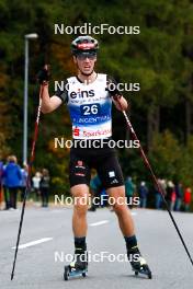 14.10.2023, Klingenthal, Germany (GER): Tristan Sommerfeldt (GER) - German Championships Nordic Combined men and women, individual gundersen HS140/10km men, Klingenthal (GER). www.nordicfocus.com. © Volk/NordicFocus. Every downloaded picture is fee-liable.