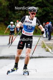 14.10.2023, Klingenthal, Germany (GER): Christian Frank (GER) - German Championships Nordic Combined men and women, individual gundersen HS140/10km men, Klingenthal (GER). www.nordicfocus.com. © Volk/NordicFocus. Every downloaded picture is fee-liable.