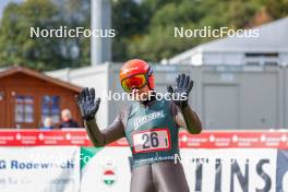 15.10.2023, Klingenthal, Germany (GER): Johannes Rydzek (GER) - German Championships Nordic Combined men and women, team sprint HS140/15km men, Klingenthal (GER). www.nordicfocus.com. © Volk/NordicFocus. Every downloaded picture is fee-liable.