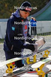 15.10.2023, Klingenthal, Germany (GER): Terence Weber (GER) - German Championships Nordic Combined men and women, team sprint HS140/15km men, Klingenthal (GER). www.nordicfocus.com. © Volk/NordicFocus. Every downloaded picture is fee-liable.