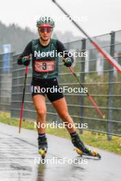 15.10.2023, Klingenthal, Germany (GER): Fabienne Klumpp (GER) - German Championships Nordic Combined men and women, team sprint HS85/7.5km women, Klingenthal (GER). www.nordicfocus.com. © Volk/NordicFocus. Every downloaded picture is fee-liable.