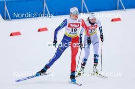 27.01.2023, Seefeld, Austria (AUT): Lena Brocard (FRA), Mille Marie Hagen (NOR), (l-r)  - FIS world cup nordic combined women, individual gundersen HS109/5km, Seefeld (AUT). www.nordicfocus.com. © Volk/NordicFocus. Every downloaded picture is fee-liable.