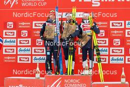 27.01.2023, Seefeld, Austria (AUT): Nathalie Armbruster (GER), Gyda Westvold Hansen (NOR), Ida Marie Hagen (NOR), (l-r) - FIS world cup nordic combined women, individual gundersen HS109/5km, Seefeld (AUT). www.nordicfocus.com. © Volk/NordicFocus. Every downloaded picture is fee-liable.