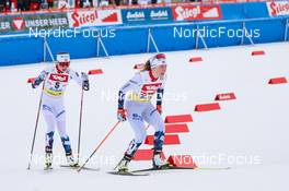 27.01.2023, Seefeld, Austria (AUT): Mari Leinan Lund (NOR), Ida Marie Hagen (NOR), (l-r)  - FIS world cup nordic combined women, individual gundersen HS109/5km, Seefeld (AUT). www.nordicfocus.com. © Volk/NordicFocus. Every downloaded picture is fee-liable.