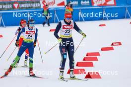 27.01.2023, Seefeld, Austria (AUT): Silva Verbic (SLO), Magdalena Burger (GER), (l-r)  - FIS world cup nordic combined women, individual gundersen HS109/5km, Seefeld (AUT). www.nordicfocus.com. © Volk/NordicFocus. Every downloaded picture is fee-liable.