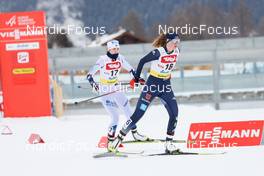 27.01.2023, Seefeld, Austria (AUT): Mille Marie Hagen (NOR), Sophia Maurus (GER), (l-r)  - FIS world cup nordic combined women, individual gundersen HS109/5km, Seefeld (AUT). www.nordicfocus.com. © Volk/NordicFocus. Every downloaded picture is fee-liable.